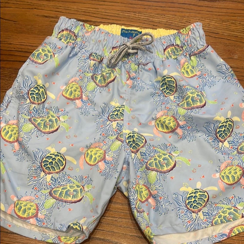 Michael's men’s turtle print Swimwear Trunks, board shorts Bathing Suit Size S